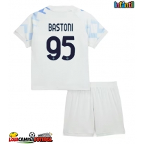 Camisa de Futebol Inter Milan Alessandro Bastoni #95 Equipamento Secundário Infantil 2025-26 Manga Curta (+ Calças curtas)